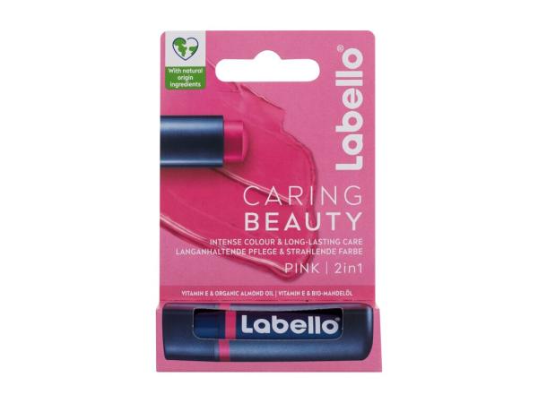 Labello Caring Beauty Pink (W) 4,8g, Balzam na pery