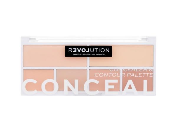 Revolution Relove Conceal Me Concealer & Contour Palette Fair (W) 11,2g, Kontúrovacia paletky