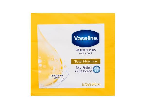 Vaseline Healthy Plus Bar Soap Total Moisture (U) 3x75g, Tuhé mydlo