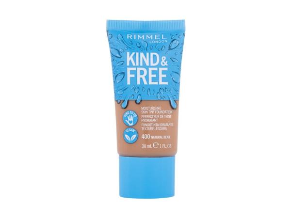Rimmel London Kind & Free Skin Tint Foundation 400 Natural Beige (W) 30ml, Make-up