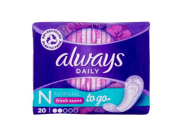 Always Daily Fresh Normal Fresh Scent (W) 20ks, Slipová vložka To Go