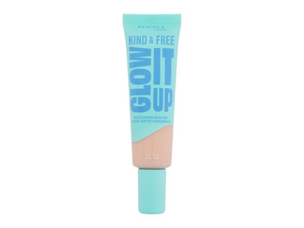 Rimmel London Kind & Free Glow It Up Moisturising Skin Tint 010 Rose Ivory (W) 30ml, Make-up