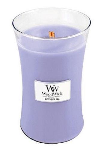 Woodwick oválna váza Lavender Spa  609,5g, Vonná sviečka