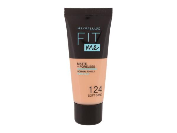Maybelline Fit Me! Matte + Poreless 124 Soft Sand (W) 30ml, Make-up