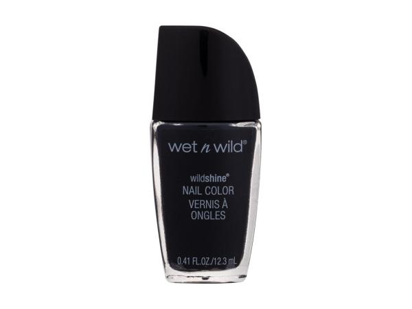 Wet n Wild Wildshine E485D Black Creme (W) 12,3ml, Lak na nechty