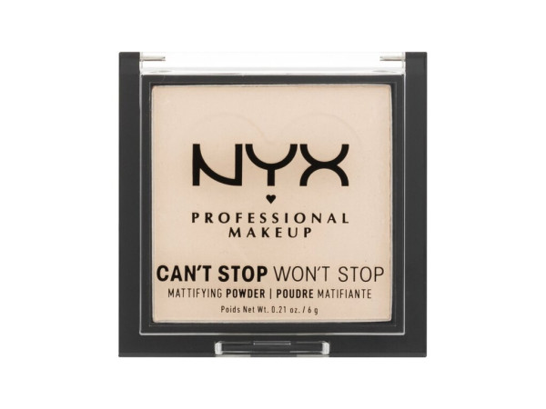 NYX Professional Makeup Can't Stop Won't Stop Mattifying Powder 01 Fair (W) 6 g, Púder