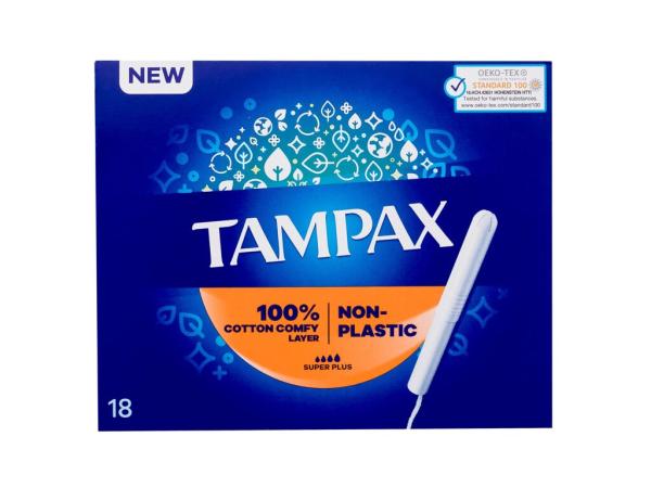 Tampax Non-Plastic Super Plus (W) 18ks, Tampón