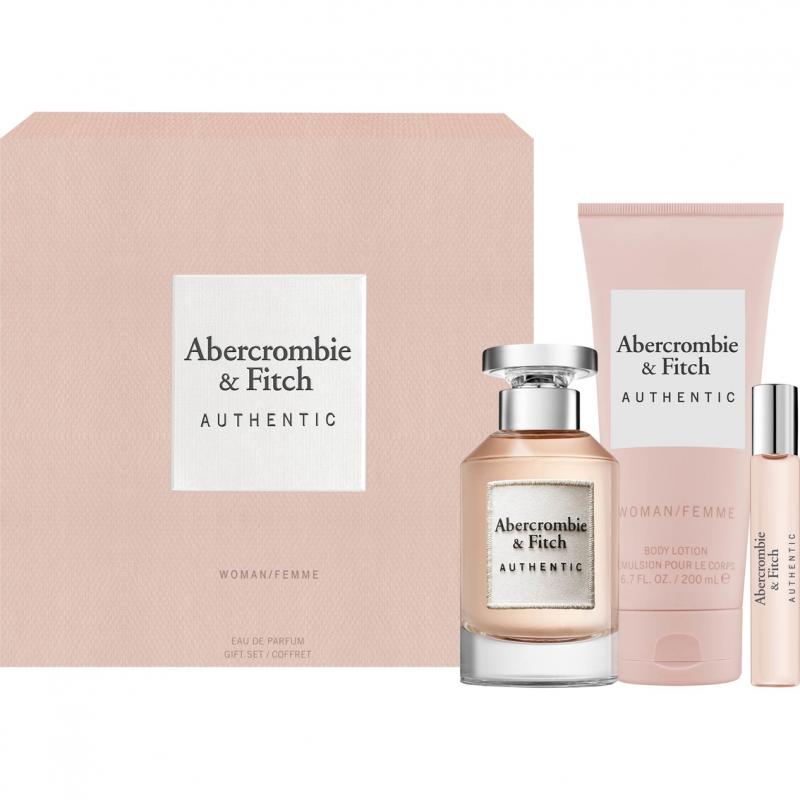 Abercrombie & Fitch Authentic EdP 100ml + Telové mlieko 200ml + 15ml EdP (W)