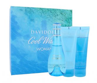 Davidoff Cool Water Edt 100 ml + telové mlieko 75 ml + sprchovací gél 75ml (W)