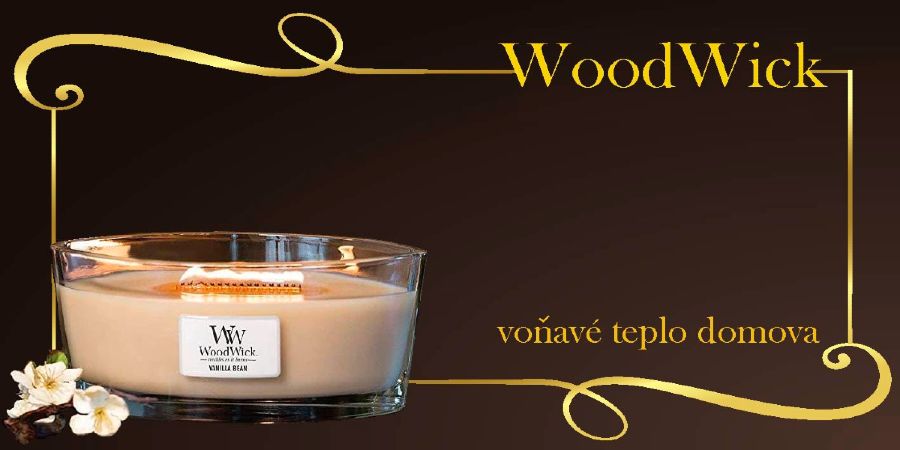 Voňavé teplo domova. Woodwick, vonné sviečky s intenzívnou vôňou, ktoré prevoňajú celý priestor.